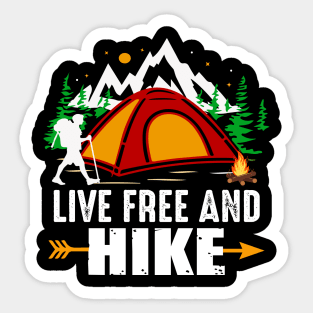 Live Free and Hike Sticker